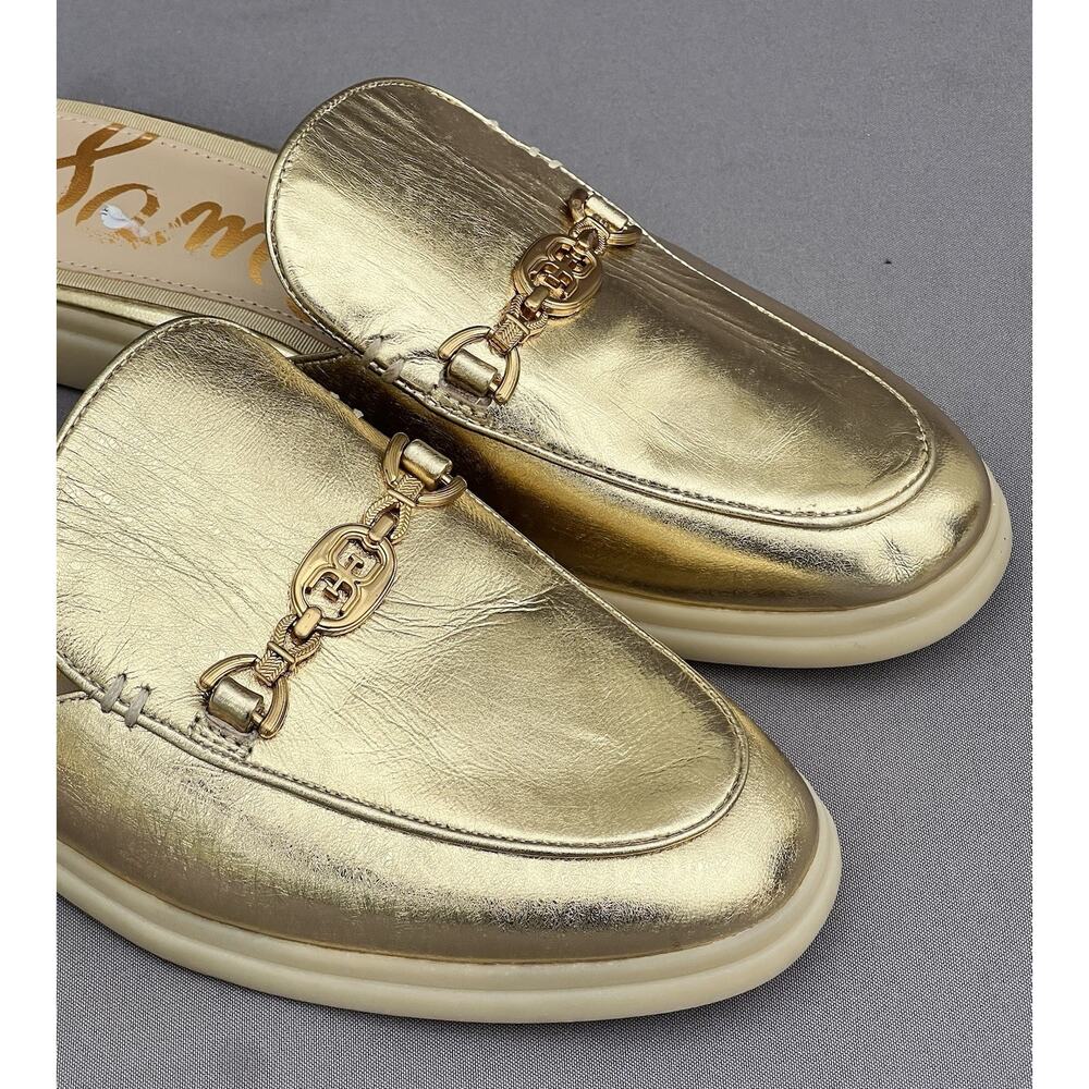 SAM EDELMAN Kira Mule Leather upper Women’s Shoes Amber Gold 8.5 US Size - Picture 12 of 13